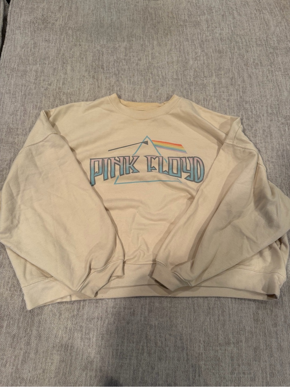 Pink Floyd Vintage Graphic Crewneck Sweatshirt - Colorful + Cream